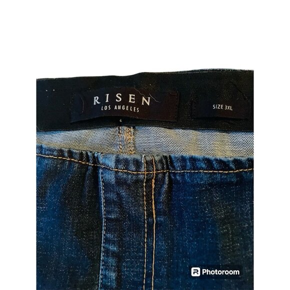 Risen High Rise Pull On Distressed Size 3XL Stretch USA Made NWT - Picture 7 of 10